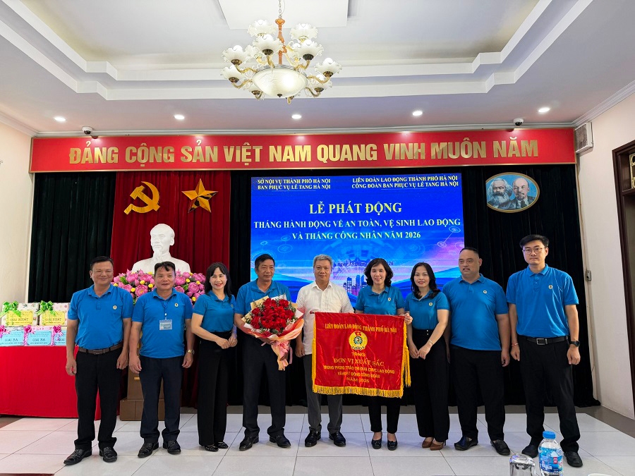 Ban Phục vụ lễ tang Hà Nội tổ chức Lễ phát động Tháng công nhân, Tháng hành động về An toàn – Vệ sinh lao động và kỷ niệm 136 năm ngày sinh Chủ tịch Hồ Chí Minh